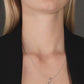 Budded Cross Charm Necklace in Sterling Silver