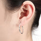 Sterling Silver Round Twisted Hoop Earrings, 1 inch