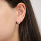 Sterling Silver Double Row Huggie Hoop Earrings