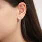 Sterling Silver Infinity Huggie Hoop Earrings
