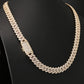 14K Yellow Gold Diamond Miami Cuban Link Chain Necklace, 22"