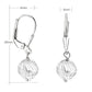 Sterling Silver Dangle Ball Earrings with Designs