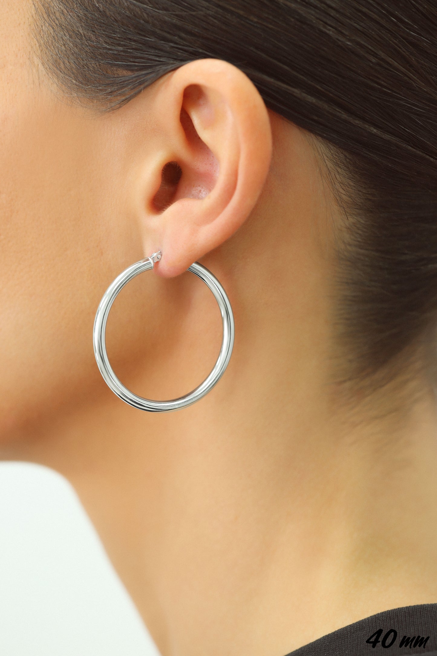 Sterling Silver Classic Hoop Earrings, All Sizes