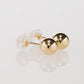 14K Yellow Gold Ball Stud Earrings, Silicone Covered Gold Push Backings (Unisex)