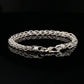 Sterling Silver Byzantine Chain Flat Bracelet with Hook Clasp, 8.5&quot;, Unisex