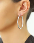 Classic Hoop Earrings, All Sizes in Sterling Silver
