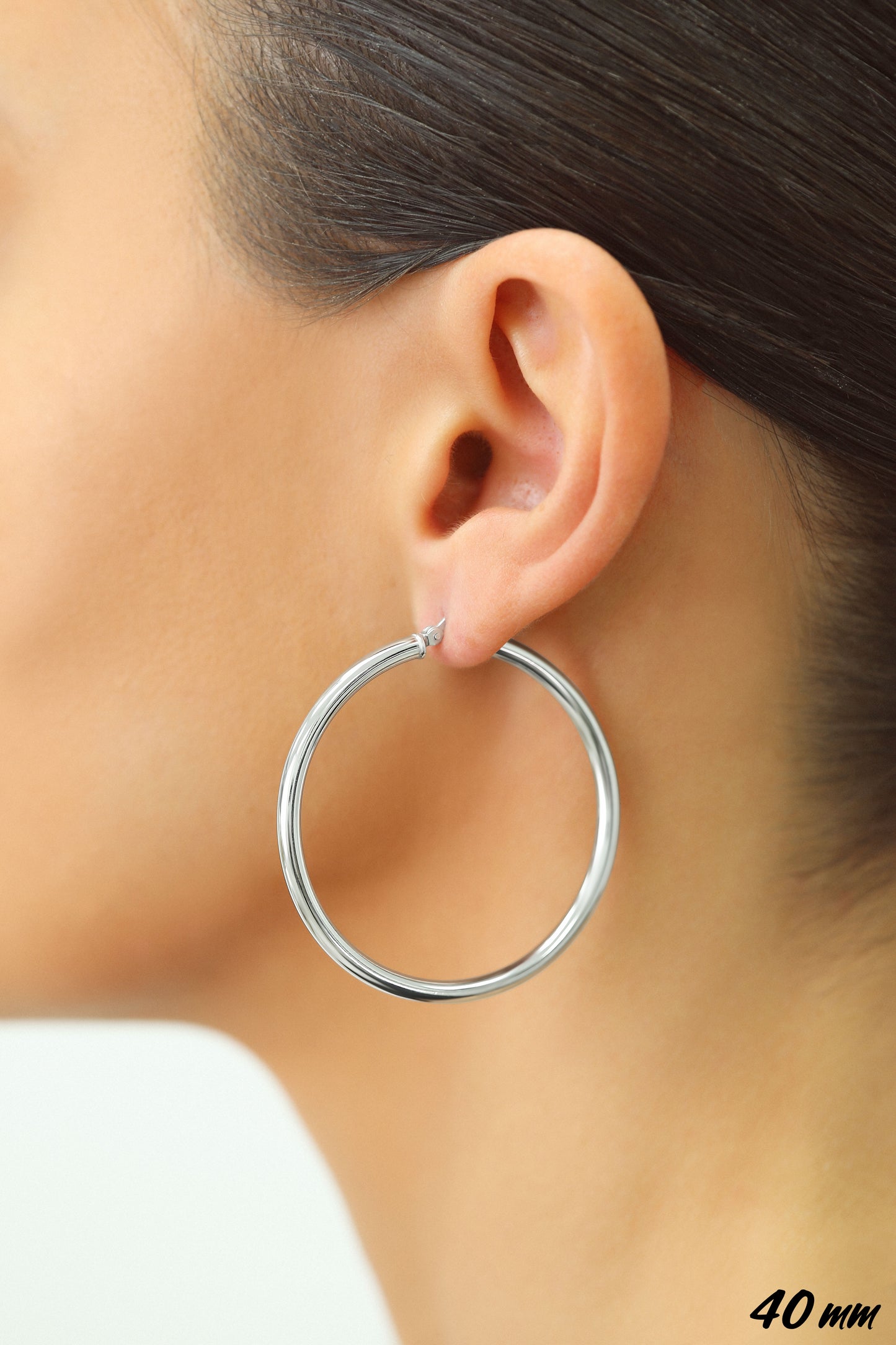 Sterling Silver Classic Hoop Earrings, All Sizes