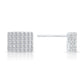 Sterling Silver Curved Square Stud Earrings