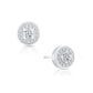 Sterling Silver Halo Stud Earrings