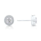 Sterling Silver Halo Stud Earrings