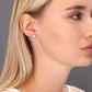 Sterling Silver Halo Stud Earrings
