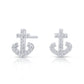 Sterling Silver Small Anchor Stud Earrings, 1307
