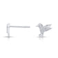 Sterling Silver Bird Stud Earrings