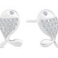 Sterling Silver Fish Stud Earrings, Whale