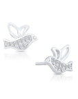 Sterling Silver Little Bird Stud Earrings