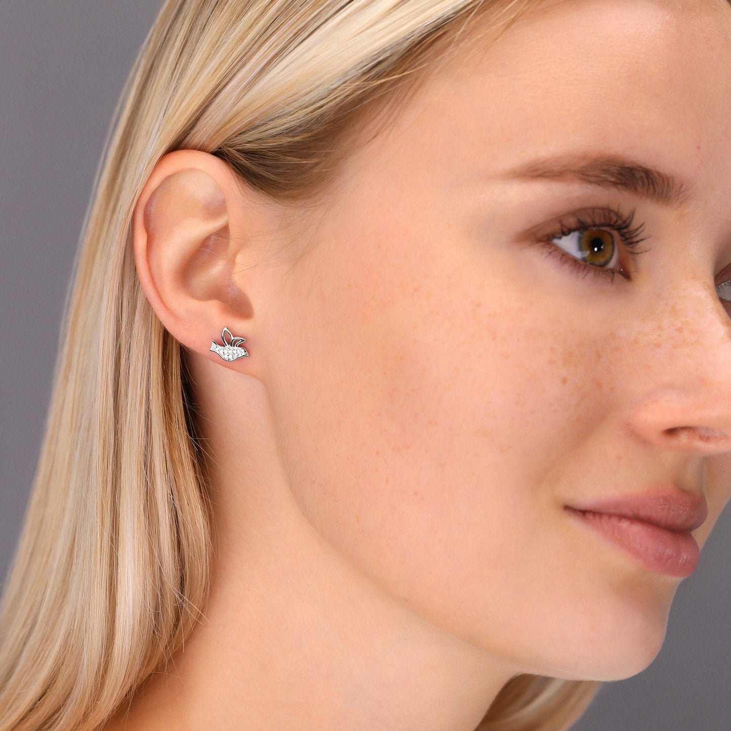 Sterling Silver Little Bird Stud Earrings