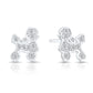 Sterling Silver Poodle Stud Earrings