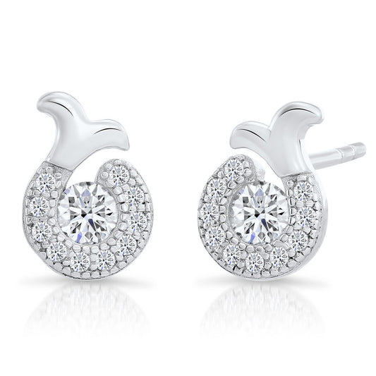 Sterling Silver Shrimp Stud Earrings, Seafood