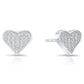 Sterling Silver Tiny Heart Stud Earrings