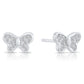 Sterling Silver Butterfly Stud Earrings