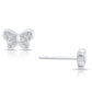 Sterling Silver Butterfly Stud Earrings