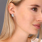 Sterling Silver White Swan Stud Earrings