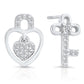 Sterling Silver Key To My Heart Earrings