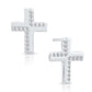 Sterling Silver Cross Stud Earrings