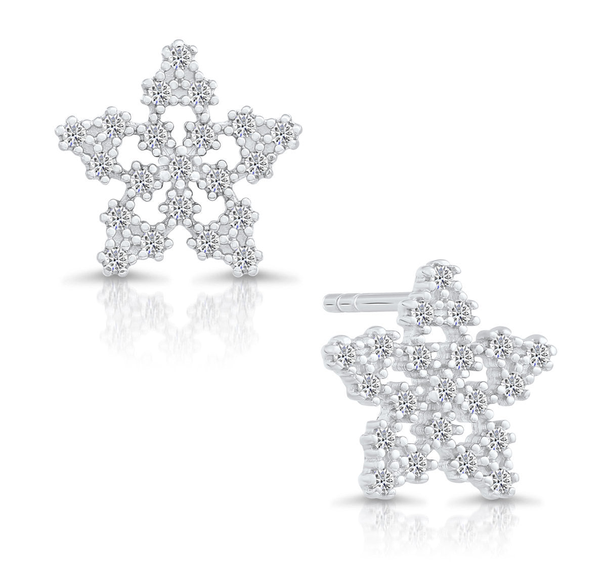 Sterling Silver Star Stud Earrings