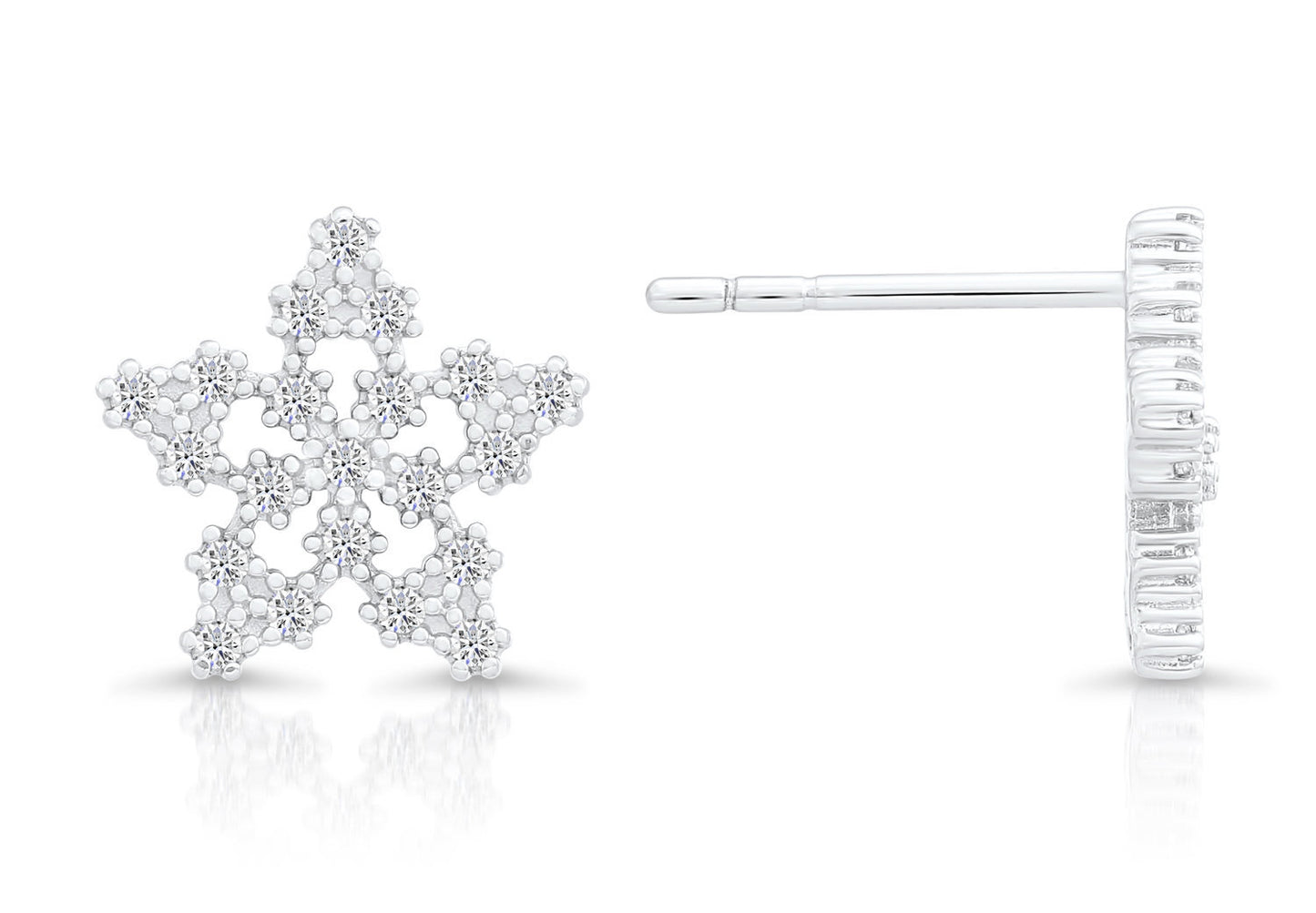 Sterling Silver Star Stud Earrings