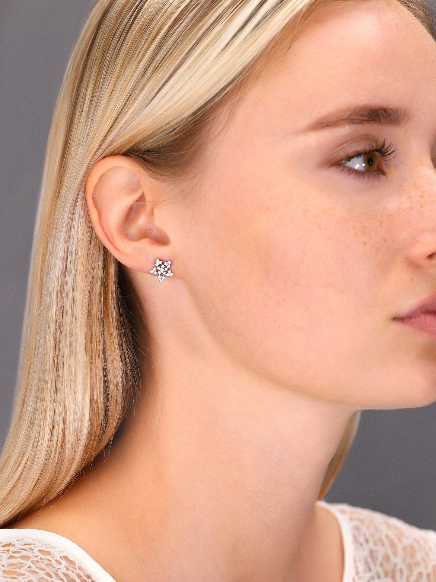Sterling Silver Star Stud Earrings