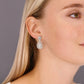 Sterling Silver Royal Teardrop Stud Earrings, Dangle Bridal Jewelry, Boho