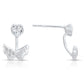Sterling Silver Angel Wing Love Stud Earrings