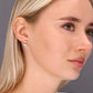 Sterling Silver Angel Wing Love Stud Earrings