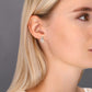 Sterling Silver Dangle Heart Stud Earrings