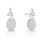 Sterling Silver Pineapple Stud Earrings, Fruit