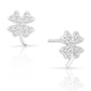 Sterling Silver Clover Stud Earrings