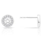 Sterling Silver Halo Star Stud Earrings