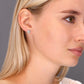 Sterling Silver Halo Star Stud Earrings