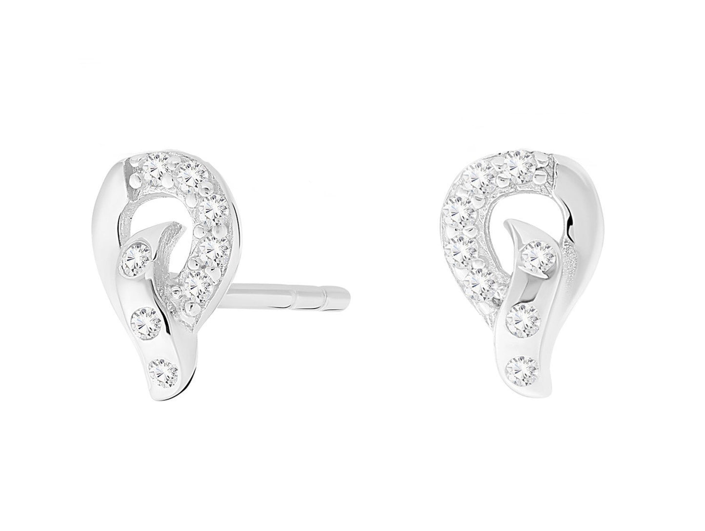 Sterling Silver Small Tear Drop Stud Earrings