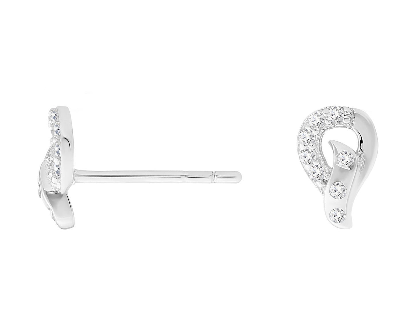 Sterling Silver Small Tear Drop Stud Earrings