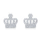 Sterling Silver Royal Crown Stud Earrings
