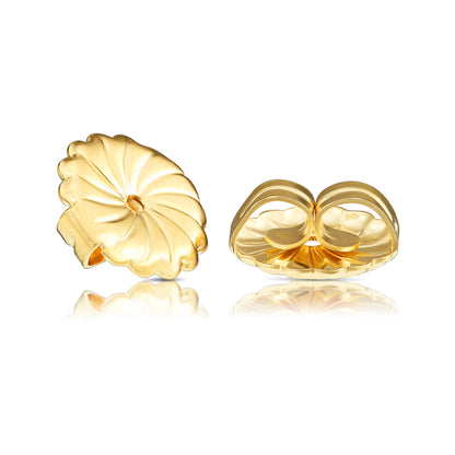 Solid 14K Gold Backings, Super Comfortable Ear Nuts for Pushbacks and Screwbacks, 3 sizes