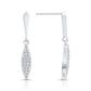 Sterling Silver Willow Leaf Dangle Stud Earrings, Slim Leaf