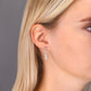 Sterling Silver Willow Leaf Dangle Stud Earrings, Slim Leaf
