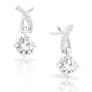Sterling Silver Solitaire Dangle Stud Earrings