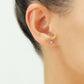 5 Color Set! 14k Solid Yellow Gold Birthstone CZ Stud Earrings, 3mm