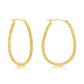 14k Yellow Gold Textured Hoop Earrings, The Twist Collection