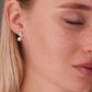 Sterling Silver Floral Pearl Stud Earrings