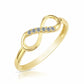 10k Yellow Gold Dainty Infinity Ring